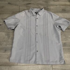 Claiborne men’s Large light gray button down casual dress shirt.
